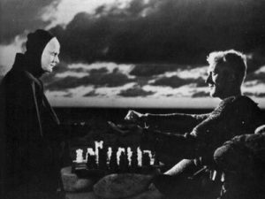 Image: The Seventh Seal (1957) - Playing Chess with Death - Ingmar Bergman